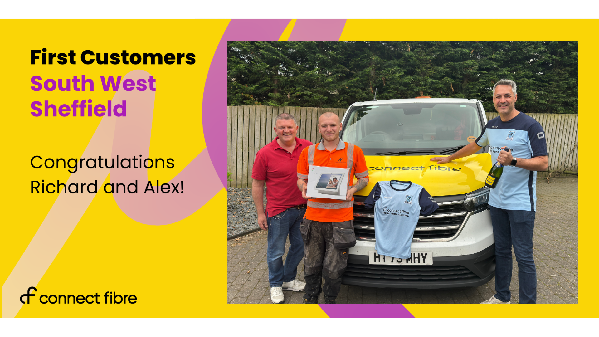 Connect Fibre's first customers in South West Sheffield, Richard and Alex. 