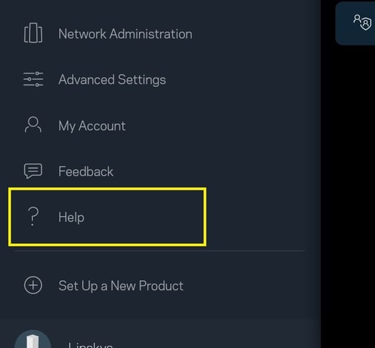 How to access the Linksys mobile application help centre