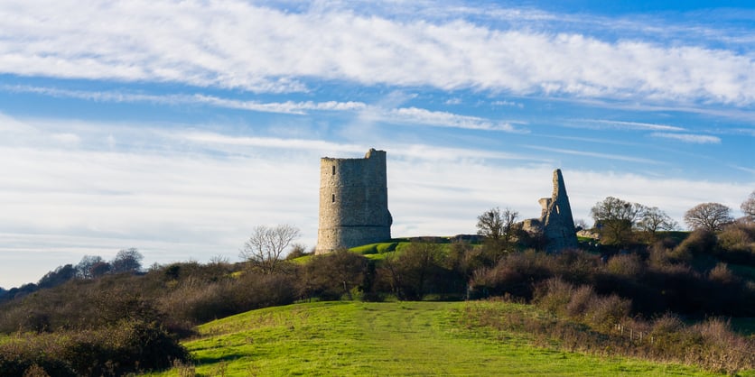 old castle ruins uk at Hadleigh in Essex UK.