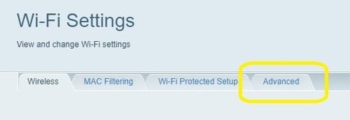 Wi-fi settings advanced