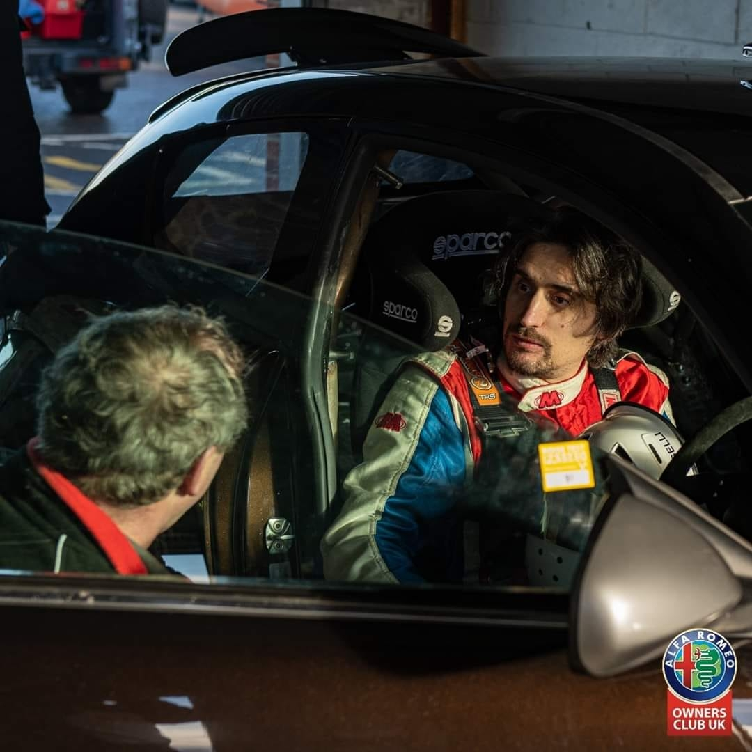 Riccardo Losselli in a racing car who is also a Connect Fibre Network Engineer