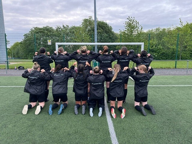 Killamarsh Active Ladies Footbal club wearing their Connect Fibre kit