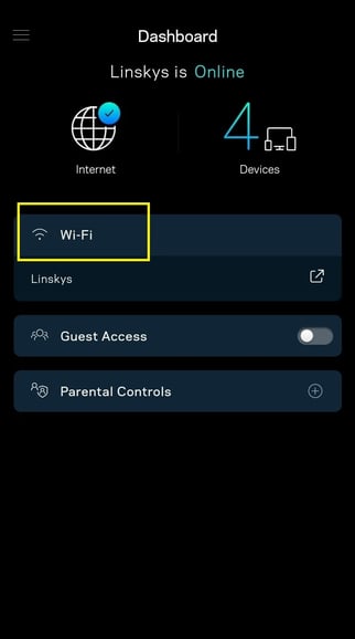 Wifi settings app