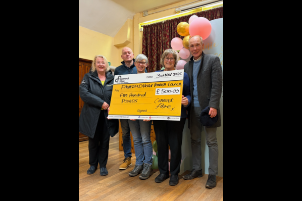 Connect Fibre Awards £500 Community Grant to Fawfieldhead Parish Council for Road Safety Initiative