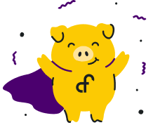 Connect Fibre mascot celebrating your confirmed order