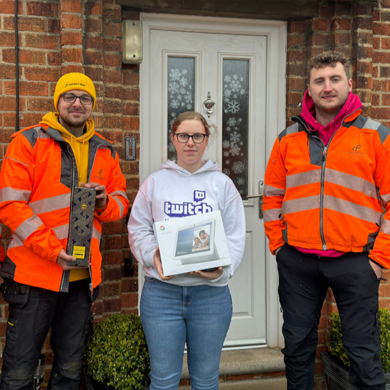 Connect Fibre's first Full Fibre broadband customer in Wirksworth, Derbyshire