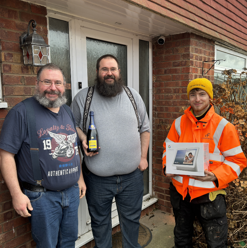 James and Rob, Connect Fibre customers in Carlton in Lindrick, Nottinghamshire